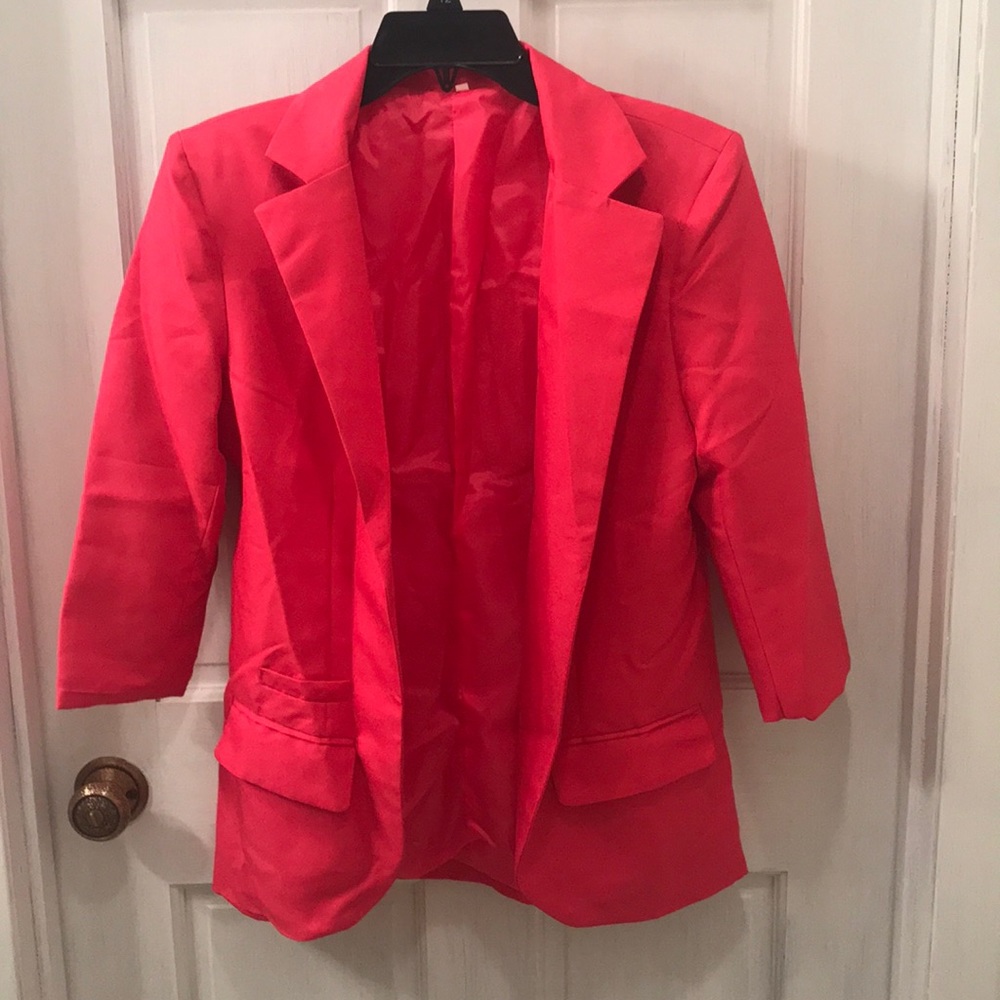 Hot pink, never worn, brand new, fitted blazer